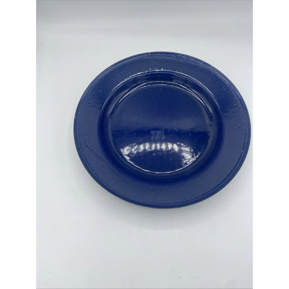 Vintage 4 Pc Blue ENAMELWARE Graniteware CAMPING  Dishes